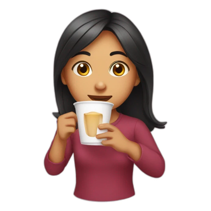 Mumbai girl siping chai sticker