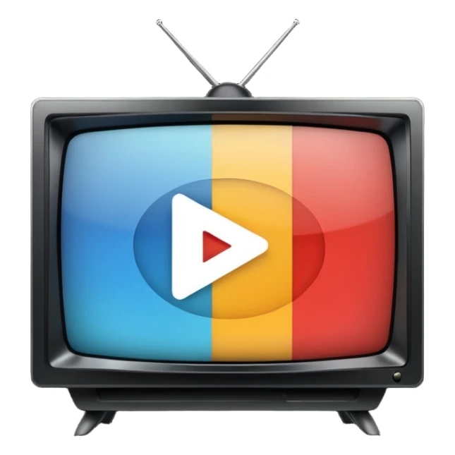 Create an emoji in which it is representing an app like YouTube professional logo of this app but don't make it like YouTube this app name as :- InSights TV sticker
