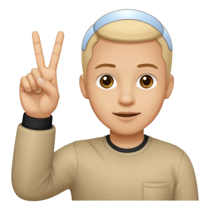 Yvl hand sign only 3 fingers up sticker