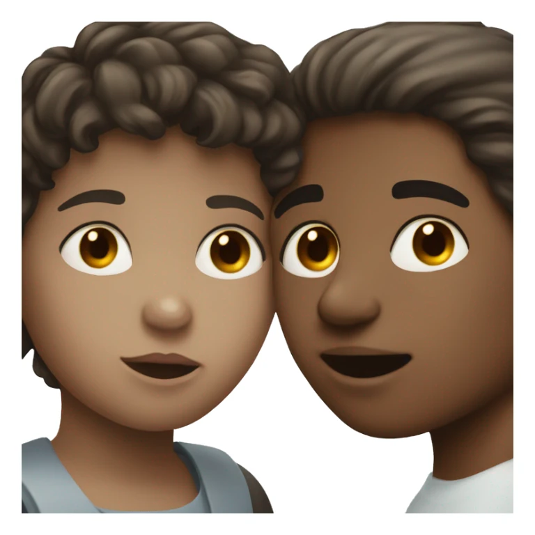 Blind girl and brunette boy kissing  sticker