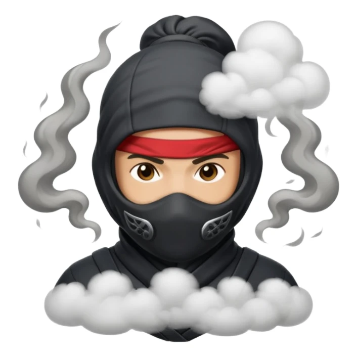 Un ninja entre el humo sticker