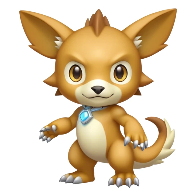Cute cool Digimon-animal-hybrid full body sticker