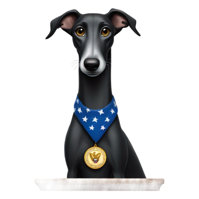 Black greyhound as the president sticker