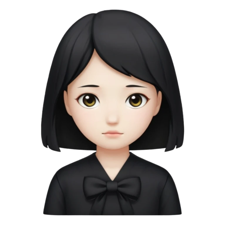 jirai kei bow emoji no face sticker