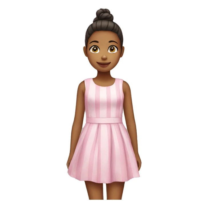 girl in a dress with road markings sticker