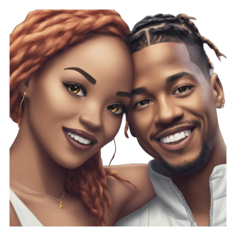 Hyper Realistic Breezy and Rhianna romantic photo  sticker