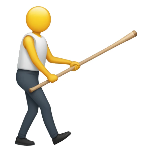 one person with a baton stick in their hand passing it to another person ahead of them sticker