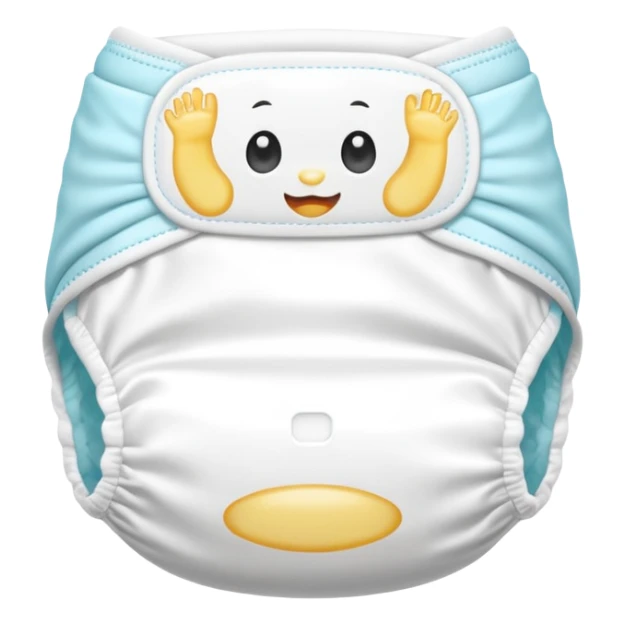 white baby diaper sticker