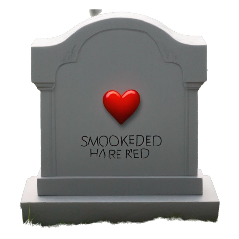 gravestone that says here lies SmokeDevil red sticker