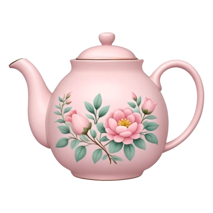 cute pastel pink teapot sticker