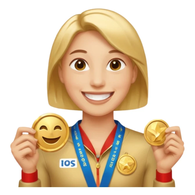 Person Winning a medal SUPER happy sticker