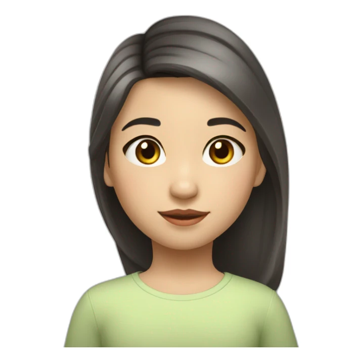 Niña de 4 años piel blanca cabello chino y corto y pestañas largas sticker