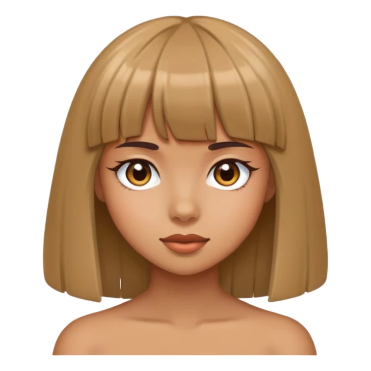Girl with bangs  sticker