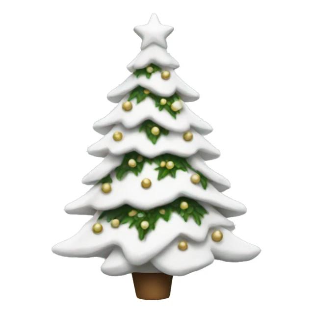 White Christmas tree sticker