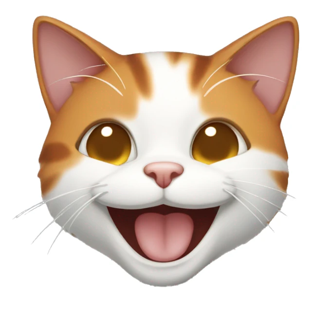 Calico cat laughing sticker