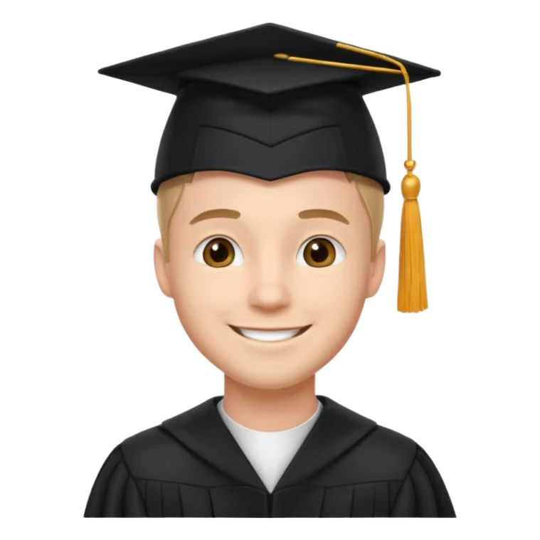 male university graduate sticker