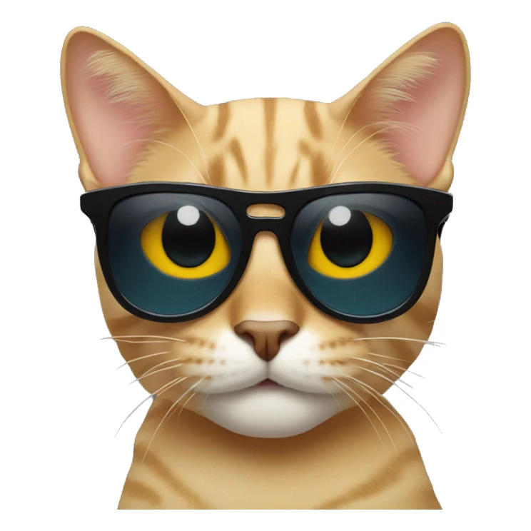 Cat with sunglasses  sticker