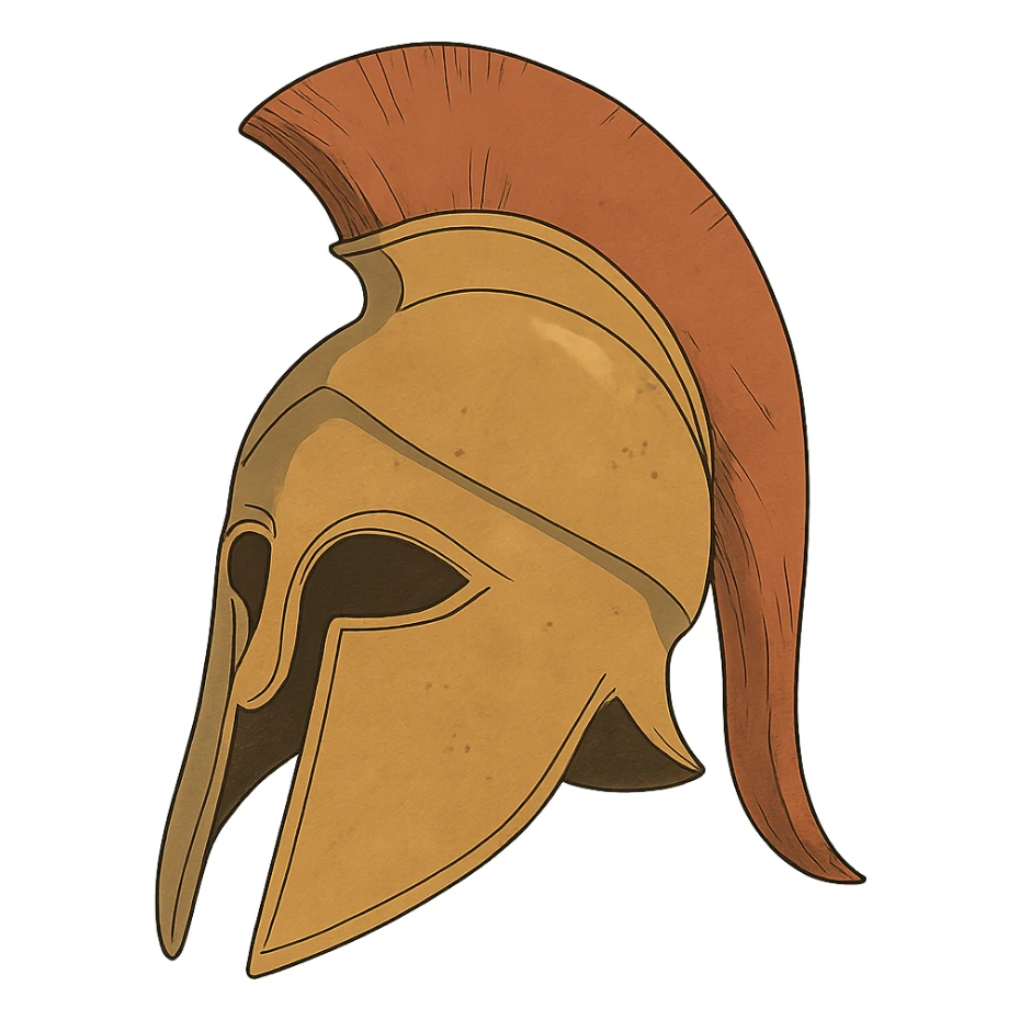 ghibli style Athenian helmet sticker
