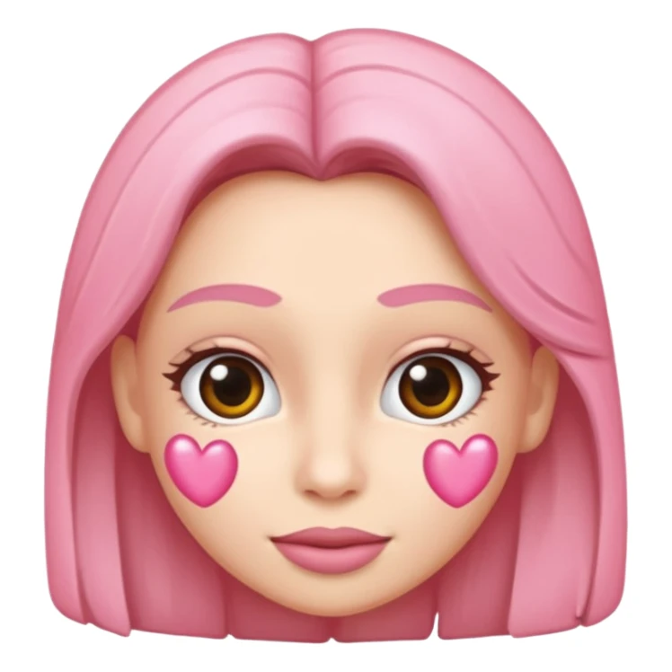 Um coração cor de rosa claro enormee,sem cara e atenção com vários acessórios super fofoss sticker