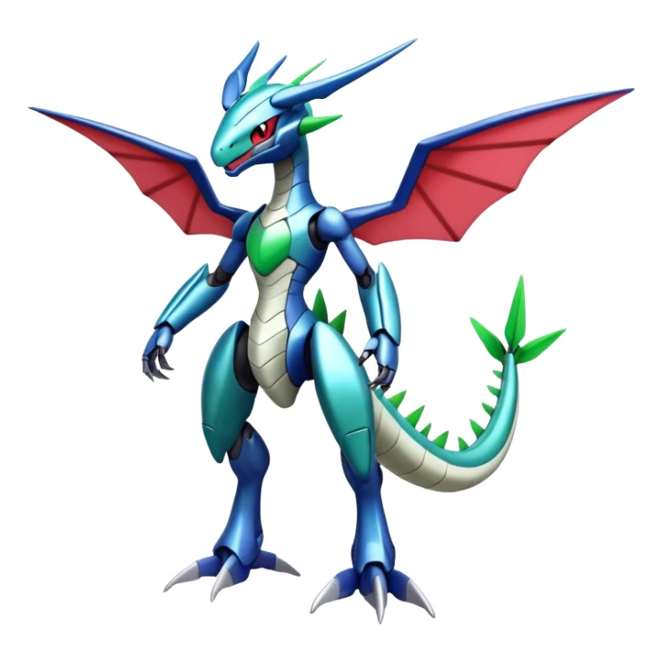  Cool Edgy Shiny Godly Ethereal Digimon-Genesect-Flygon-Dialga-Medabot-hybrid full body sticker