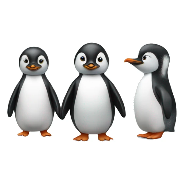 Female Penguin with supper puff jacket describes her self small and cute sticker