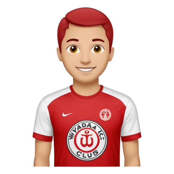 Create a emoji for a widad athletic club fan real t chirt sticker