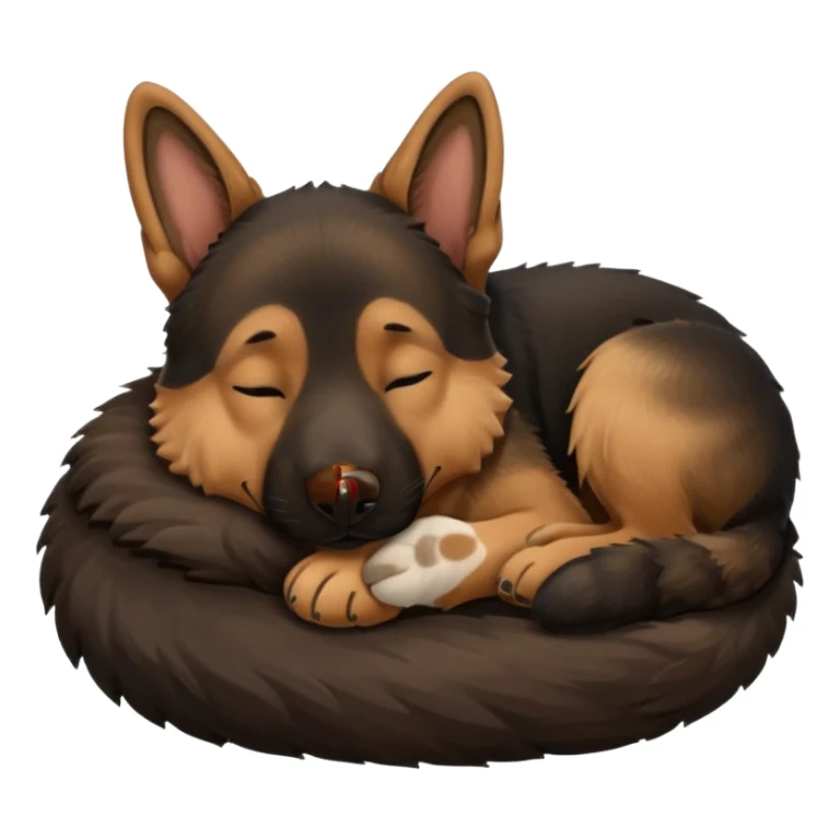create a emoji of a German shepherd sleeping sticker