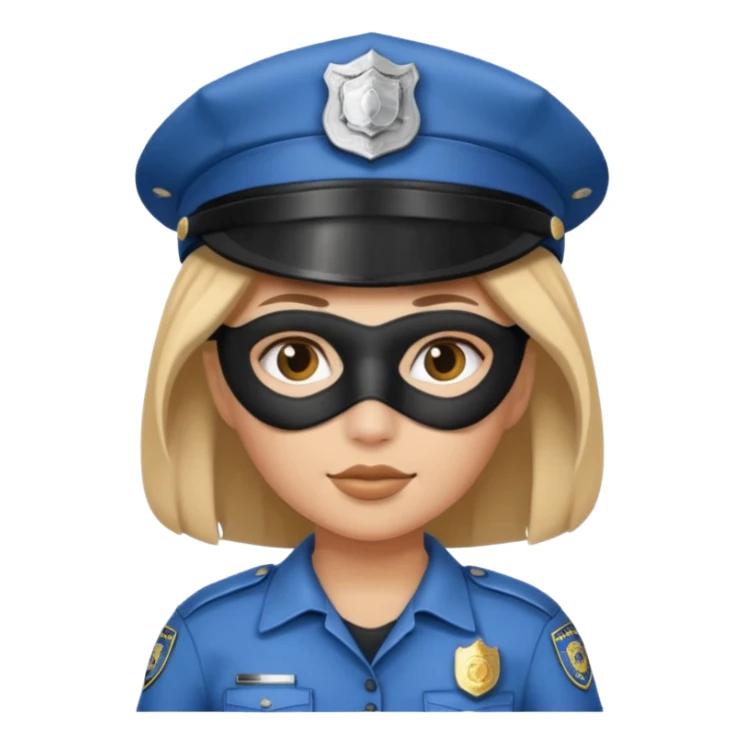 thief with police hat, thief mask,prison dress. sticker