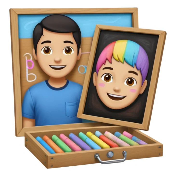 Chalk Drawer + sidewalk board, Street Artists. sticker