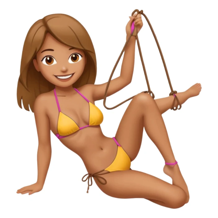 sexy girl in bikini string sticker