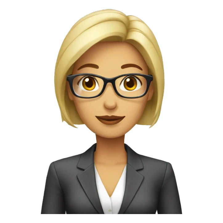 buisnesswoman with glass sticker