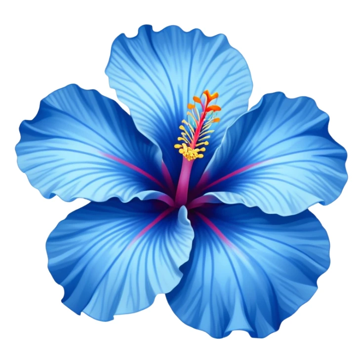 blue hibiscus flower emoji sticker