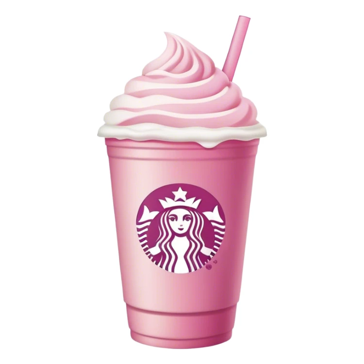 starbucks cup pink drink with cold foam sticker