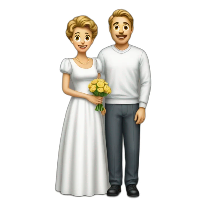 Wife 1994 with her husband 1991 sticker