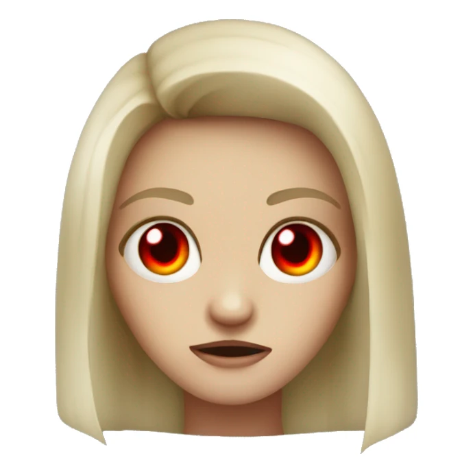 Scary girl super scary red eyes sticker