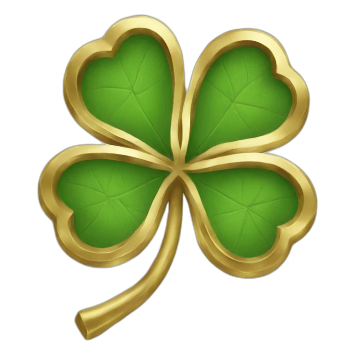 gold outline-clover sticker