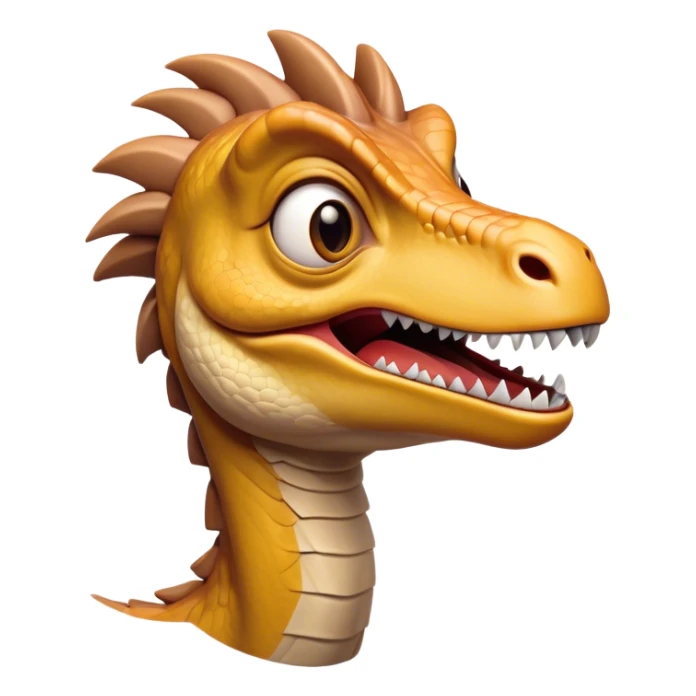 Cinematic Comical jurassic park Velociraptor Portrait Emoji, Head tilted dramatically with an exaggeratedly shocked expression, featuring a sleek, agile form with wide, comically expressive eyes and a quirky, animated snout that brings out its playful side, Simplified yet hilariously expressive features, highly detailed, glowing with a slightly sassy prehistoric glow, high shine, dramatic yet playful, stylized with an air of cheeky dinosaur mischief, soft glowing outline, capturing the essence of a meme-worthy jurassic park Velociraptor that looks ready to side-eye its way into viral fame! sticker