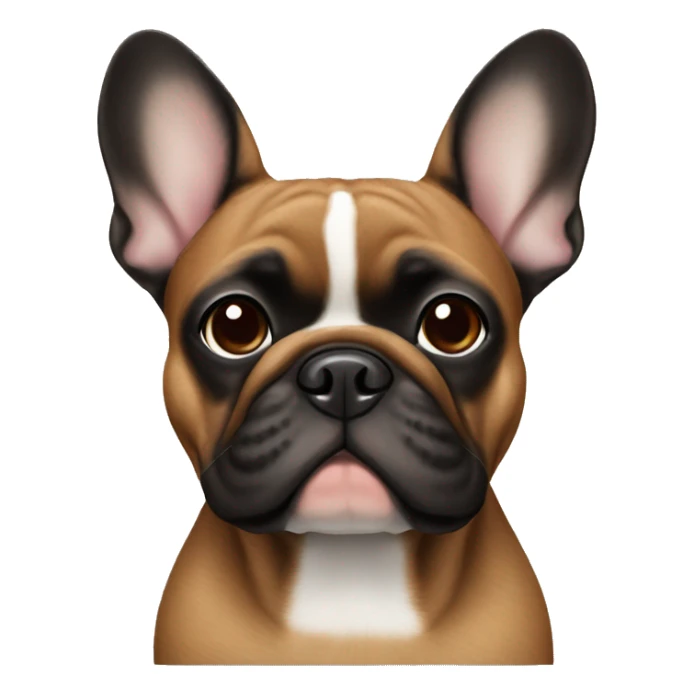 Brown and black French bulldog sticker