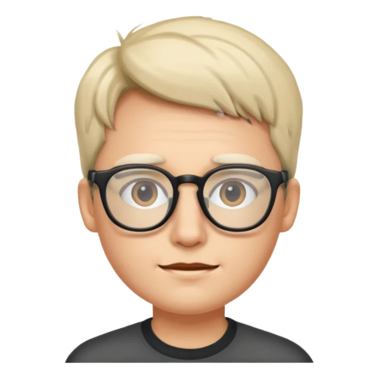 a person with glasses sticker