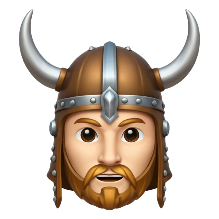 Solo el casco vikingo con cuernos sin cara de persona sticker