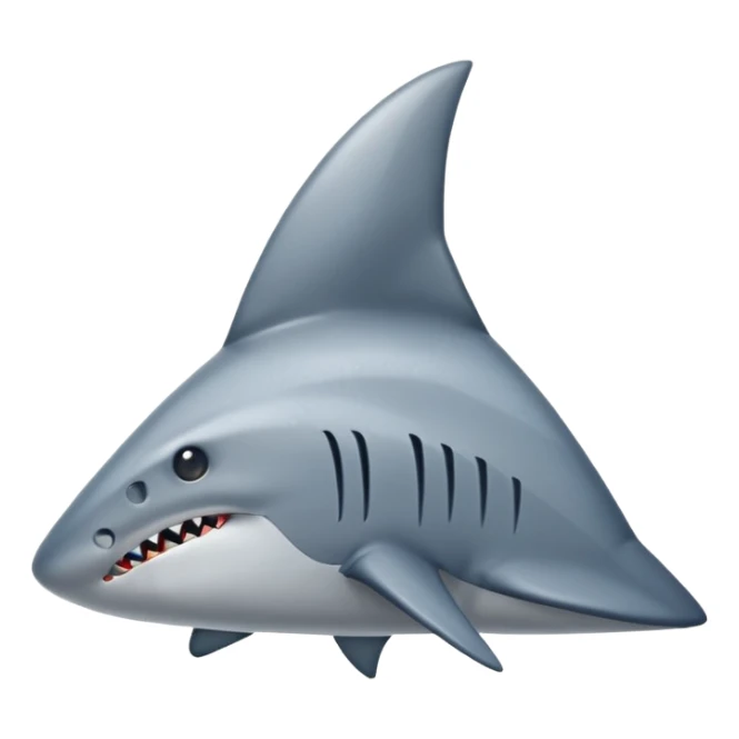 A shark fin out of water sticker