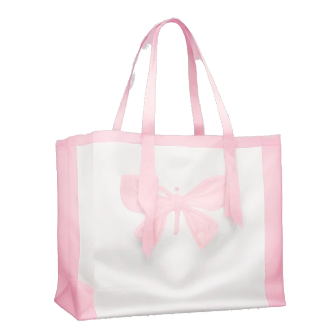 soft white pink Victoria Secret Shopping Bag sticker