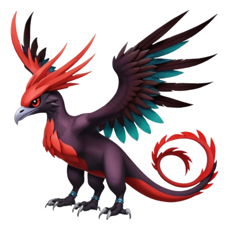 Yveltal-Noivern-Lugia-Fakémon-hybrid-creature (full body)  sticker
