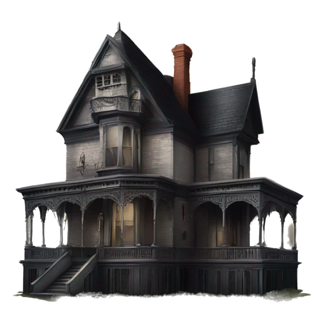 Side view Victorian style Nevermore Academy. Haunted Addams 5 story house.  sticker