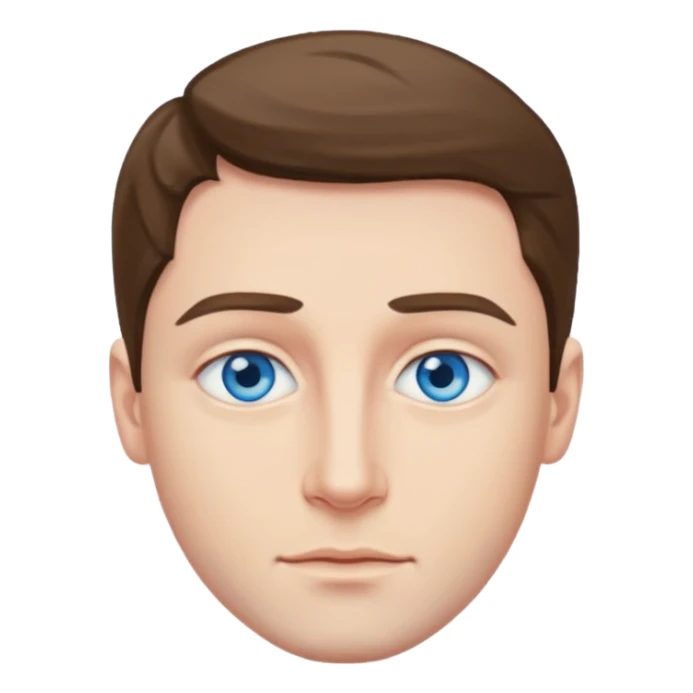 hold men blue eyes, art painting  sticker