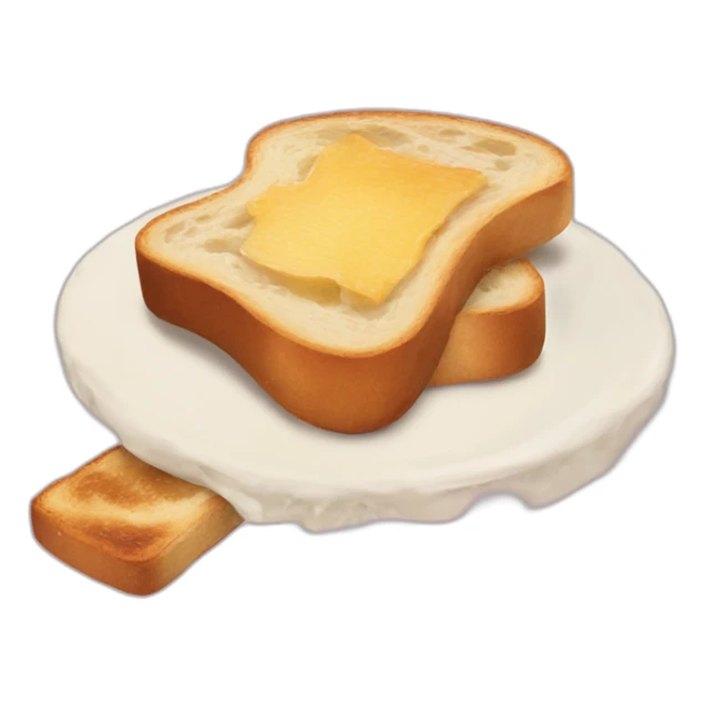 large cat flying on a piece of toast sticker