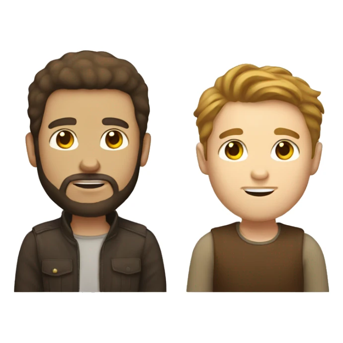 Brown hair white boy with beard white guy sticker
