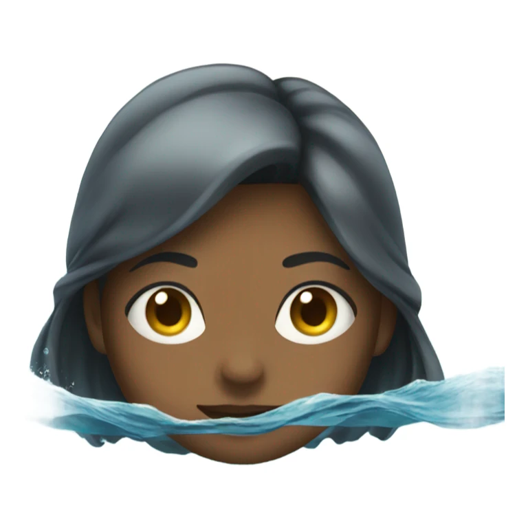 Girl swimming in ocean. Aesthetic. sticker