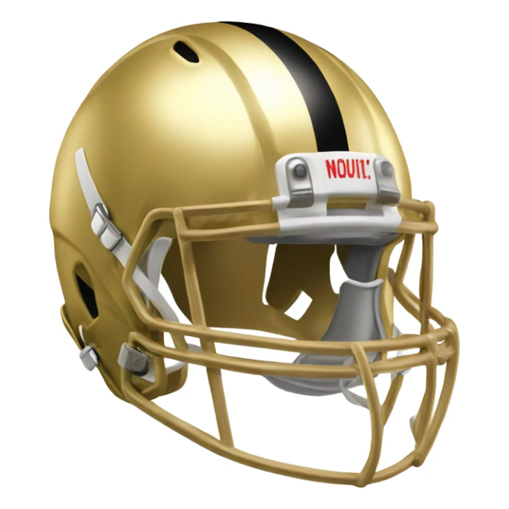Gold football helmet  sticker