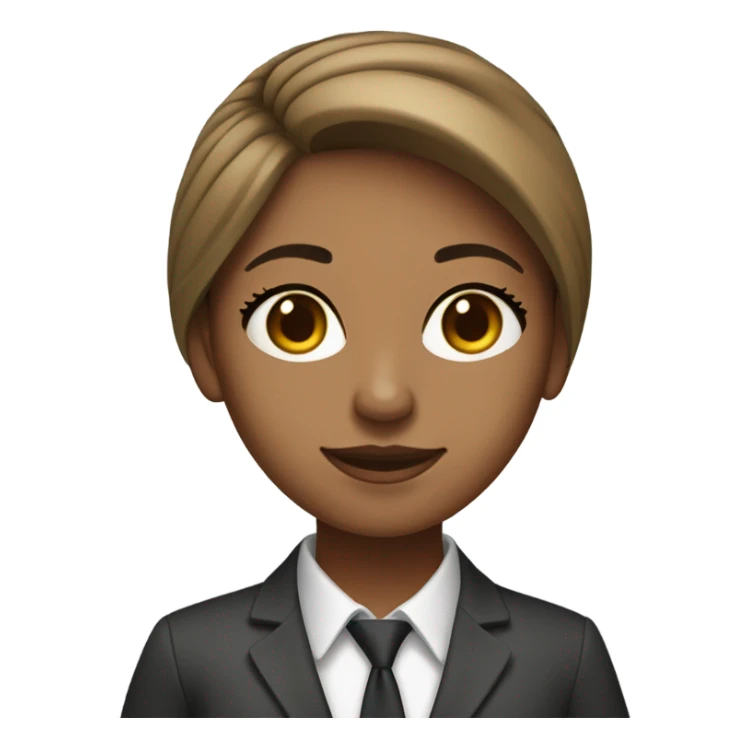 Medium straight hair computer science girl intern with a computer  light brown skin sticker